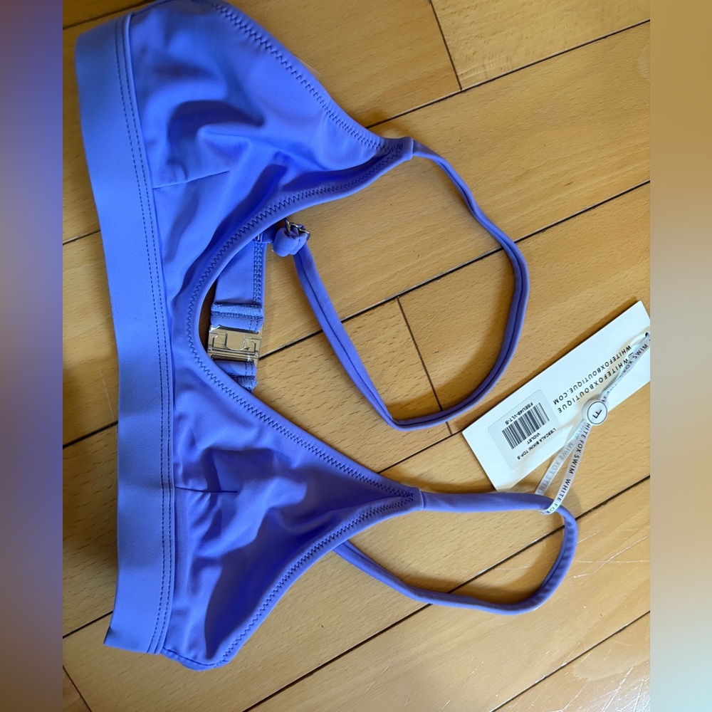 White fox bikini top small NWT